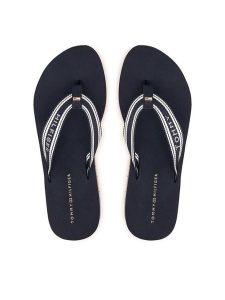 Tommy Hilfiger Japonki Flag Print FW0FW09195 Granatowy. Niebieskie klapki TOMMY HILFIGER, bez wzorów, z materiału, bez obcasa. Za 189,99 zł.