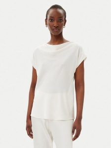 Imperial Bluzka RFZ5JDG Écru Regular Fit. Bluzki Imperial, xs, bez wzorów, z syntetyku, bez kołnierzyka, bez ramiączek. Za 159,99 zł.