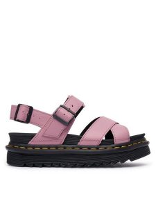 Dr. Martens Sandały Voss II DM31558650 Różowy. Czerwone sandały Dr. Martens, bez wzorów, ze skóry, bez obcasa, na płaskiej podeszwie, bez zapięcia. Za 487,99 zł.