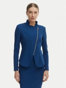 Rinascimento Marynarka CFC0127901003 Niebieski Slim Fit. Niebieskie marynarki i żakiety Rinascimento, s, bez wzorów, z syntetyku. Za 579,99 zł.