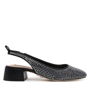 Sandały Steve Madden. Czarne sandały Steve Madden, bez wzorów, bez obcasa, na słupku, bez zapięcia. Za 299,99 zł.