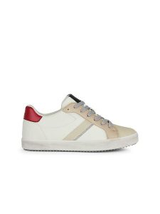 Geox Sneakersy "Blomiee" w kolorze biało-beżowo-czerwonym rozmiar: 41. Białe trampki Geox, bez wzorów, bez zapięcia. Za 175,67 zł.