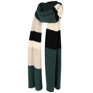 Szalik damski Fashion Stripes. Zielone szaliki HEAT KEEPER, na zimę, bez wzorów, z materiału. Za 148,10 zł.