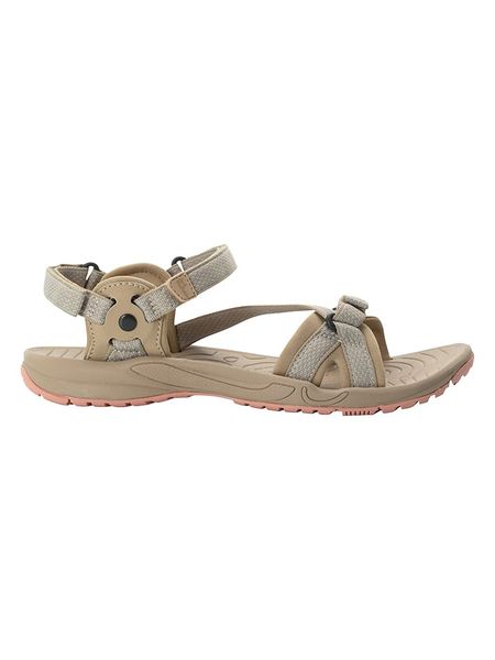 Jack Wolfskin Sandały trekkingowe "Lakewood" w kolorze beżowym rozmiar: 39,5. Brązowe sandały Jack Wolfskin, bez wzorów, z otwartym noskiem, bez obcasa, na płaskiej podeszwie, bez zapięcia. Za 175,26 zł.