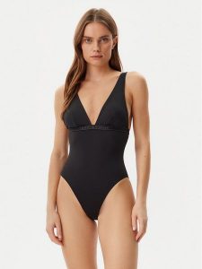 Tommy Hilfiger Strój kąpielowy UW0UW05845 Czarny. Czarne stroje jednoczęściowe TOMMY HILFIGER, bez wzorów, z syntetyku. Za 259,99 zł.