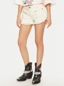 One Teaspoon Szorty jeansowe Retro Dukes 26801 Écru Regular Fit. Szorty One Teaspoon, bez wzorów, z bawełny, retro. Za 289,99 zł.