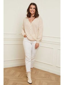 Curvy Lady Kardigan w kolorze beżowym rozmiar: 44/46. Brązowe swetry oversize Curvy Lady, bez wzorów, bez ramiączek. Za 109,78 zł.