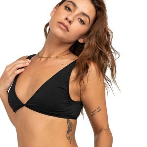Góra stroju kąpielowego Billabong Sol Searcher Ava Tank. Czarne bikini Billabong, bez wzorów. Za 139,99 zł.
