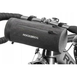 Sakwa rowerowa na kierownicę Rockbros 1,5l. Brązowe torebki klasyczne ROCKBROS, bez wzorów, bez dodatków. Za 129,00 zł.