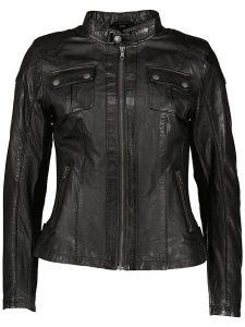 7eleven Skórzana kurtka "Natia" w kolorze czarnym rozmiar: 40. Czarne kurtki 7eleven, bez wzorów, ze skóry, bez kaptura. Za 548,95 zł.