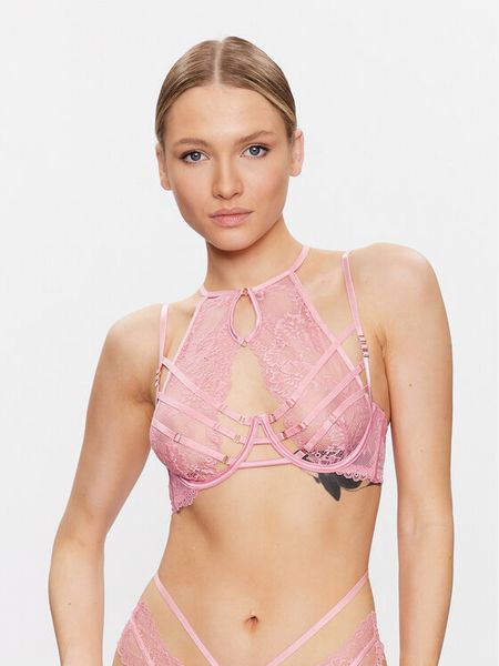 Hunkemöller Biustonosz z fiszbiną Roxanne 201009 Różowy. Czerwone biustonosze Hunkemöller, bez wzorów, z syntetyku. Za 169,99 zł.