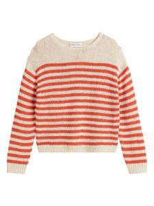 Marc O´Polo Sweter w kolorze beżowo-czerwonym rozmiar: M. Brązowe swetry oversize m, bez wzorów, bez ramiączek. Za 402,20 zł.