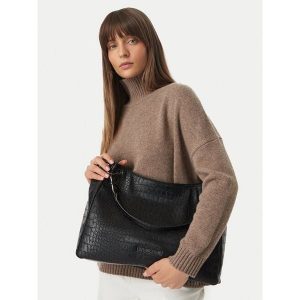 Torebka LOVE MOSCHINO. Czarne shopper bag LOVE MOSCHINO, bez wzorów, bez dodatków. Za 766,99 zł.