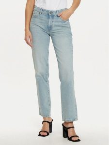 Guess Jeans Jeansy W5RA98 D5M45 Niebieski Regular Fit. Niebieskie jeansy Guess Jeans, z aplikacjami, z bawełny. Za 359,99 zł.