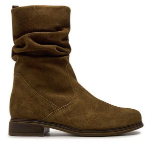 Botki Gabor. Brązowe botki Gabor, bez wzorów, bez obcasa, na płaskiej podeszwie, bez zapięcia. Za 599,99 zł.