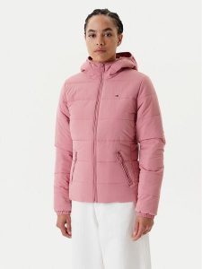 Tommy Jeans Kurtka przejściowa DW0DW20959 Różowy Slim Fit. Czerwone kurtki Tommy Jeans, xl, bez wzorów, z jeansu, bez kaptura. Za 489,99 zł.
