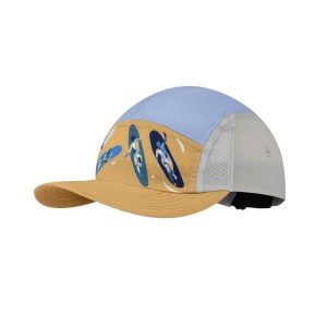 Czapka z daszkiem BUFF 5 Panel Go. Niebieskie czapki Buff, bez wzorów, z elastanu. Za 149,99 zł.