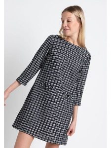 More & More Sukienka w kolorze czarno-białym rozmiar: 40. Białe sukienki More & More, bez wzorów, bez kołnierzyka, bez ramiączek, midi. Za 126,45 zł.