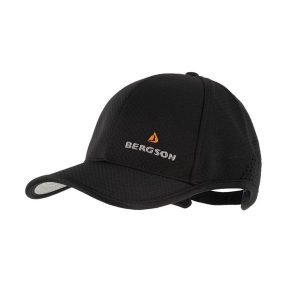 Czapka baseball CAP 3. Czarne czapki BERGSON, bez wzorów, z materiału, eleganckie. Za 59,00 zł.