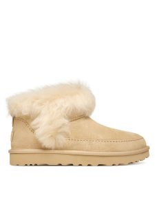 Ugg Śniegowce W Classic Ultra Mini Chalet 1173832 Beżowy. Brązowe buty zimowe Ugg, ze skóry, bez obcasa, bez zapięcia. Za 789,99 zł.