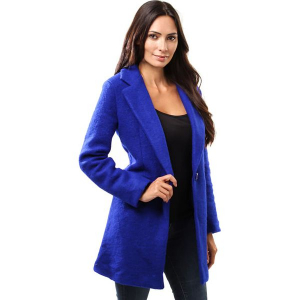 Płaszcz w kolorze niebieskim. Niebieskie płaszcze marki Winter Time, z wełny. W wyprzedaży za 227,95 zł.