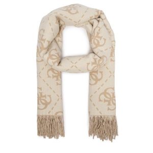 Szalik Guess. Brązowe szaliki Guess, z aplikacjami. Za 234,99 zł.