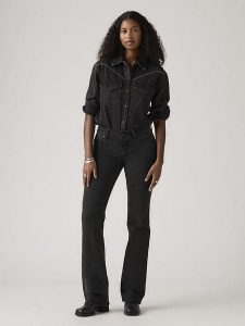 Levi's Dżinsy - Bootcut fit - w kolorze czarnym rozmiar: W25/L30. Czarne jeansy Levi's®, z aplikacjami. Za 152,98 zł.