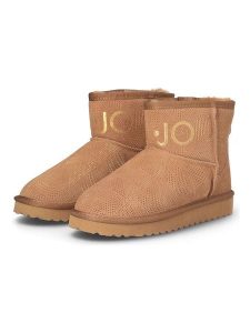 Liu Jo Skórzane botki w kolorze jasnobrązowym rozmiar: 40. Brązowe botki Liu Jo, bez wzorów, bez obcasa, bez zapięcia. Za 316,24 zł.