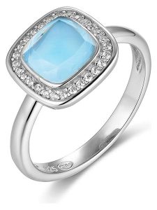 Les Petites Précieuses Srebrny pierścionek z topazem i cyrkoniami rozmiar: 58. Szare pierścionki Les Petites Précieuses, z cyrkonią, srebrne. Za 177,95 zł.