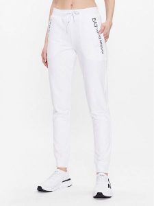 EA7 Emporio Armani Spodnie dresowe 3RTP65 TJCQZ 0102 Biały Regular Fit. Białe spodnie dresowe EA7 Emporio Armani, xxl, bez wzorów, z bawełny. Za 399,99 zł.