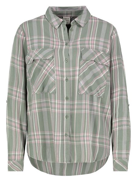 Urban Surface Koszula w kolorze zielono-jasnoróżowym rozmiar: XS. Zielone koszule Urban Surface, xs, bez wzorów, z wiskozy, bez kołnierzyka, bez ramiączek. Za 41,30 zł.