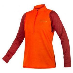 Longsleeve rowerowy damski Endura Singletrack Fleece. Czerwone kurtki ENDURA, m, bez wzorów, bez kaptura. Za 269,99 zł.