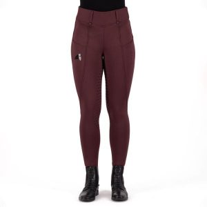 Damskie legginsy jeździeckie z pełną przyczepnością Easy Rider Don. Brązowe legginsy EASY RIDER, bez wzorów, z materiału. Za 315,50 zł.