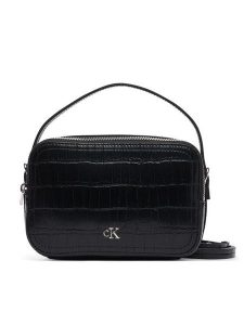 Calvin Klein Torebka Ck Croc Camera Bag LV04F3905G Czarny. Czarne torebki klasyczne Calvin Klein, bez wzorów, ze skóry, bez dodatków. Za 449,99 zł.