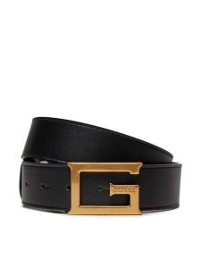 Guess Pasek Damski BW9104 P4238 Czarny. Czarne paski Guess, z aplikacjami, ze skóry. Za 219,99 zł.