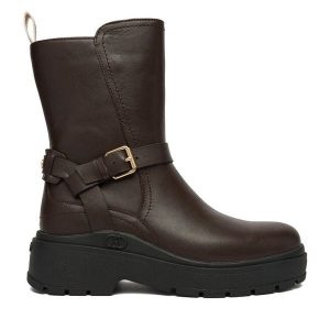 Botki Liu Jo. Brązowe botki Liu Jo, bez wzorów, bez obcasa, na płaskiej podeszwie, bez zapięcia. Za 599,99 zł.