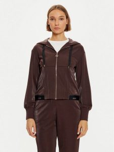 Liu Jo Sport Bluza TF4256 J4751 Brązowy Regular Fit. Brązowe bluzy Liu Jo Sport, s, bez wzorów, z syntetyku, bez kaptura. Za 369,99 zł.