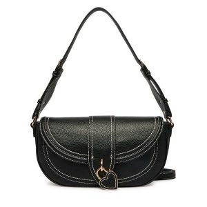 Torebka Liu Jo. Czarne torebki klasyczne Liu Jo, bez wzorów, bez dodatków. Za 599,99 zł.