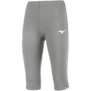 Damskie legginsy Mizuno High-Kyu Capri. Szare legginsy Mizuno, bez wzorów. Za 161,00 zł.