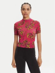 Versace Jeans Couture Sweter 78HAFM07 Różowy Slim Fit. Czerwone swetry klasyczne Versace Jeans Couture, l, z jeansu, bez kołnierzyka. Za 569,00 zł.