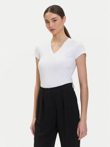 Armani Exchange T-Shirt XW001355 AF16294 U0002 Biały Regular Fit. Białe t-shirty Armani Exchange, s, bez wzorów, z bawełny, bez kołnierzyka, bez ramiączek. Za 239,99 zł.