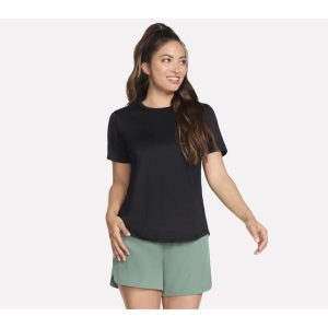 Koszulka Damska Skechers. Czarne koszulki sportowe Skechers, bez wzorów, bez ramiączek. Za 120,99 zł.