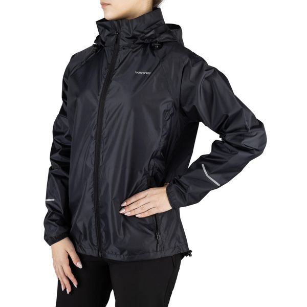 Kurtka przeciwdeszczowa damska Viking Rainier Lady. Czarne kurtki Viking, xs, bez wzorów, bez kaptura. Za 158,09 zł.