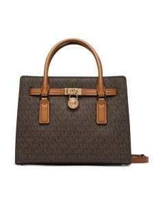 MICHAEL Michael Kors Torebka Hamilton Moderne 30T6GNXS1B Brązowy ciemny. Brązowe kuferki MICHAEL Michael Kors, bez wzorów, ze skóry, bez dodatków. Za 1 239,00 zł.