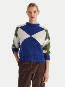 Tommy Hilfiger Sweter WW0WW47464 Kolorowy Relaxed Fit. Swetry klasyczne TOMMY HILFIGER, s, z syntetyku, bez kołnierzyka. Za 578,99 zł.