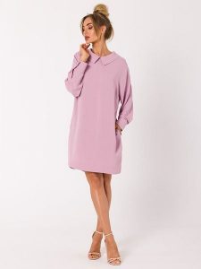 Made of emotion Sukienka w kolorze jasnoróżowym rozmiar: XL. Różowe sukienki Made Of Emotion, xl, bez wzorów, bez kołnierzyka, bez ramiączek, midi. Za 199,99 zł.