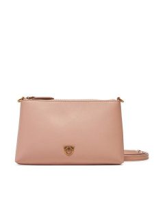 PINKO Torebka Flat Horizontal Mini PE 25 PCPL 104277 A0F1 Różowy. Czerwone listonoszki Pinko, bez wzorów, ze skóry, bez dodatków. Za 309,99 zł.