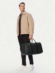 Guess Torba weekendowa Berta TWOB86 88930 Szary ciemny. Szare torebki klasyczne Guess, z aplikacjami, ze skóry, bez dodatków. Za 604,99 zł.