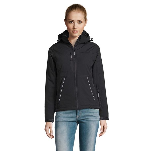 Kurtka Damska Rock Padded Soft Shell. Czarne kurtki SOL'S, s, bez wzorów, bez kaptura. Za 480,99 zł.