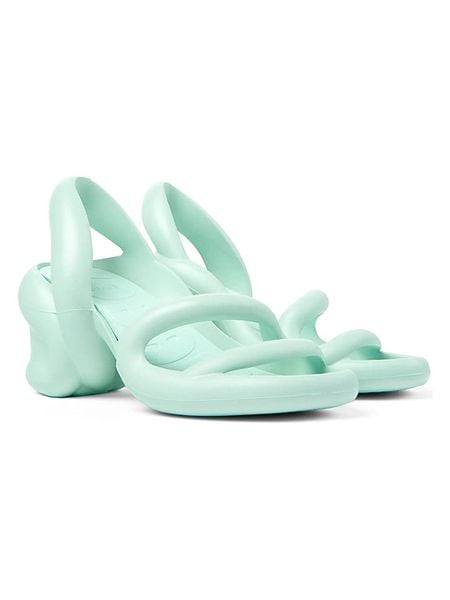 Camper Sandały "Kobarah" w kolorze turkusowym na obcasie rozmiar: 37. Niebieskie sandały Camper, bez wzorów, z otwartym noskiem, bez obcasa, na koturnie, bez zapięcia. Za 239,99 zł.